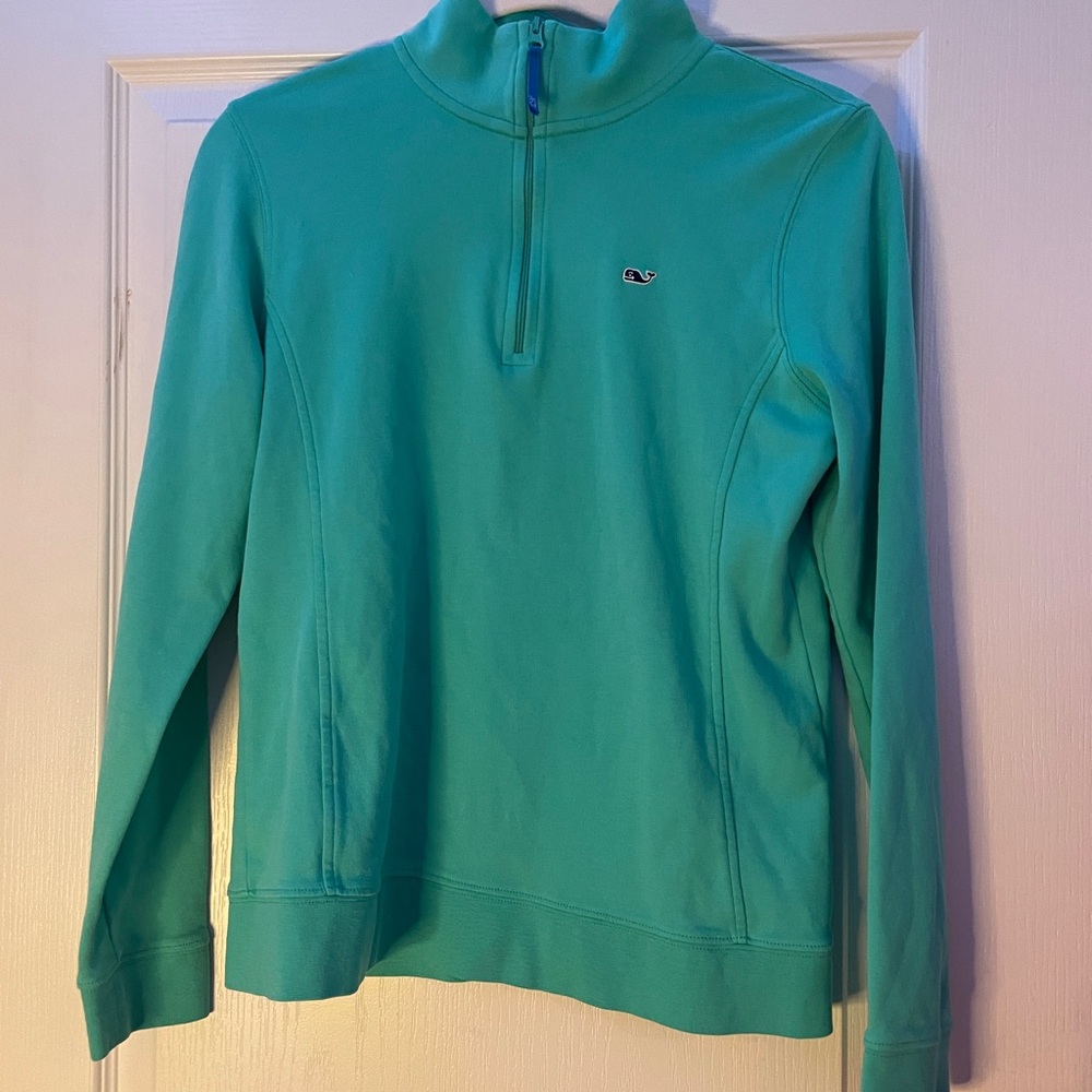 Vineyard Vines 1/4 Zip Saltwater Green Size Small